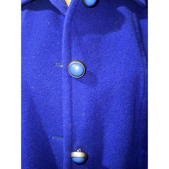 Louben Womens Jacket Royal Blue Wool & Cashmere Blend Button Up Jacket Size‎ 8 - Picture 3 of 8